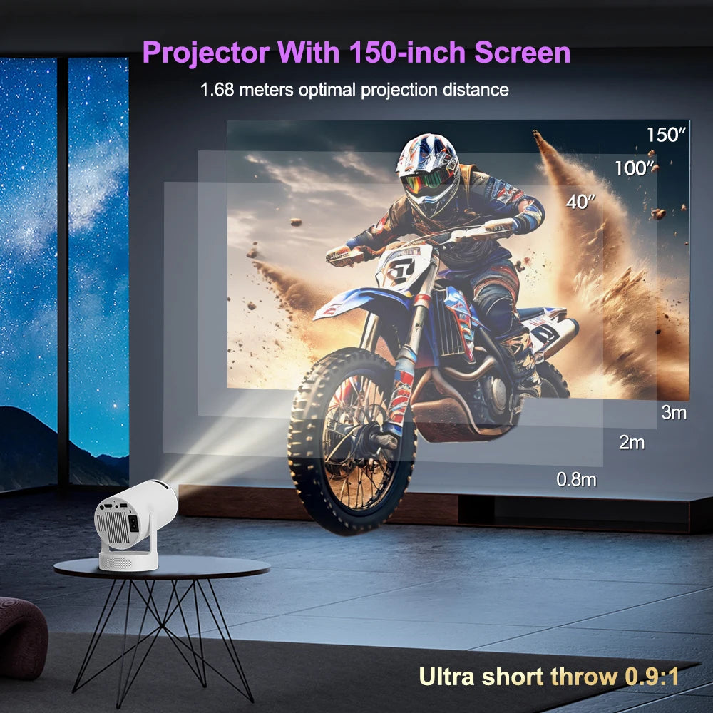 Topleo Games Proyectores Outdoor Hy300 Pro Home Overhead Projector with Game Smart Mini Portable 4k Video Android Projector