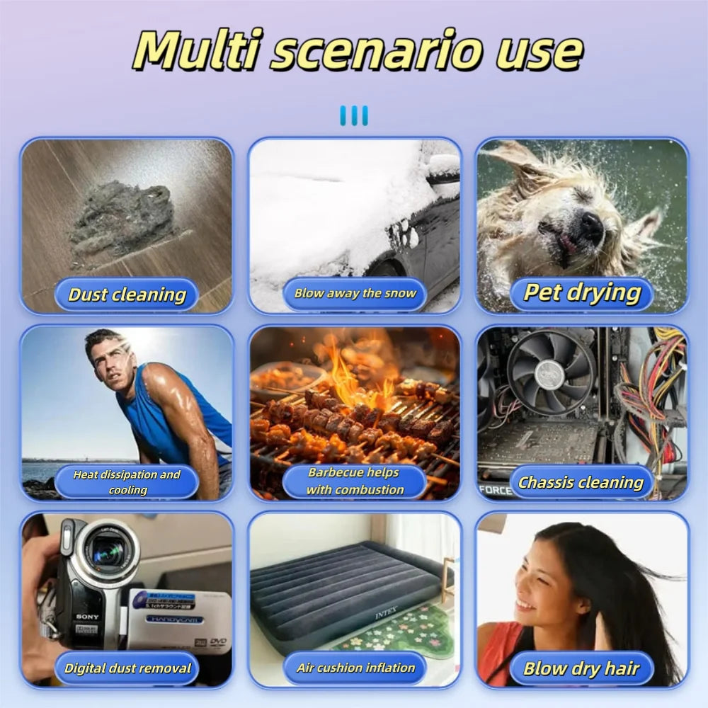 Xiaomi X11ProMAX Turbo Jet ventilateur 990000 tr/min puissant ventilateur d'air moteur sans brosse Turbo ventilateur vent Speed75 m/s 10000 mAh brise forte