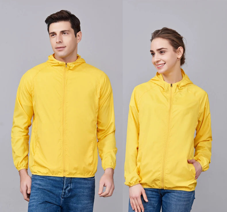 JNLN-Vestes de randonnée imperméables unisexes, coupe-vent de protection solaire, manteau de pluie extérieur, vêtements portables, camping et escalade, hommes et femmes