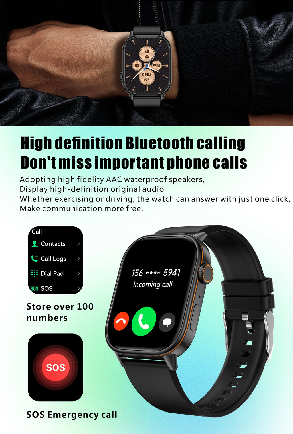 Nouvelle montre intelligente pour hommes et femmes HD AMOLED écran fréquence cardiaque Bluetooth appel GPS suivi IP67 étanche sport montre intelligente