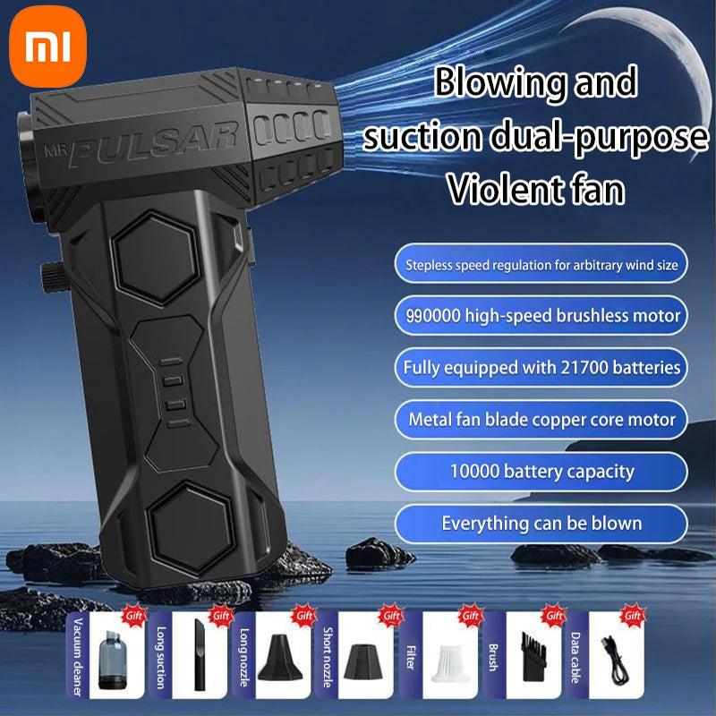 Xiaomi X11ProMAX Turbo Jet ventilateur 990000 tr/min puissant ventilateur d'air moteur sans brosse Turbo ventilateur vent Speed75 m/s 10000 mAh brise forte