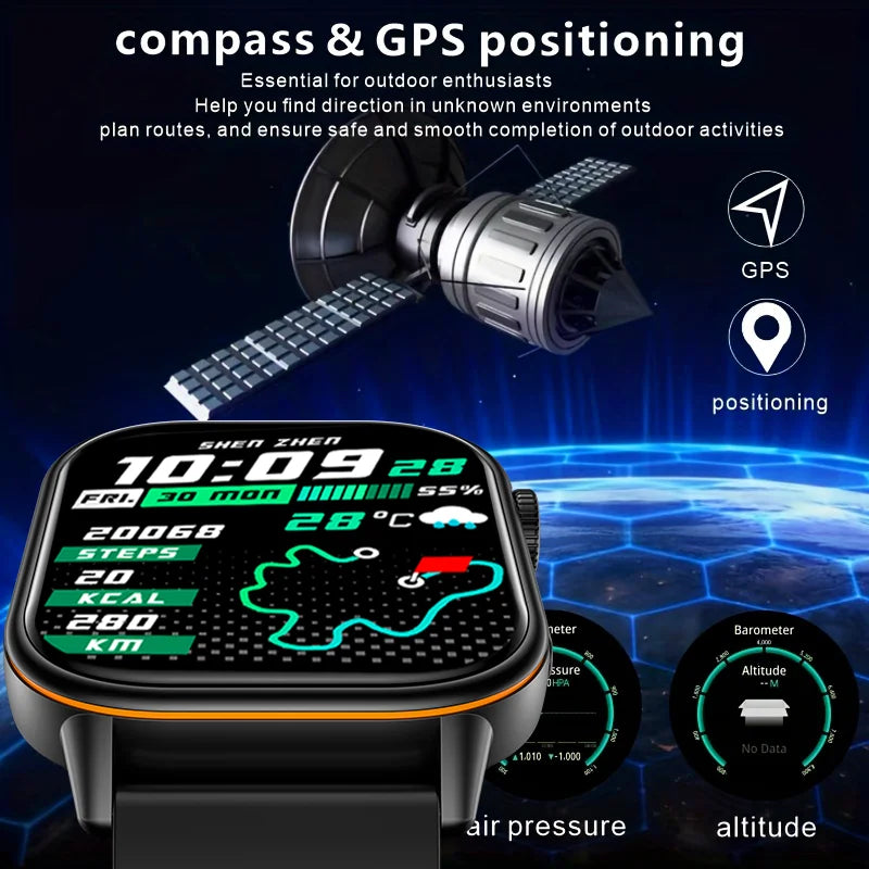 Nouvelle montre intelligente pour hommes et femmes HD AMOLED écran fréquence cardiaque Bluetooth appel GPS suivi IP67 étanche sport montre intelligente