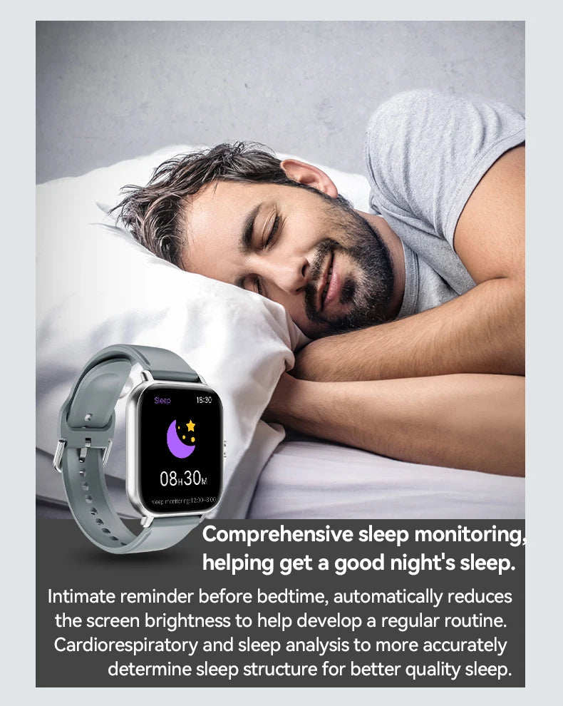 LAXASFIT 2025 nouvelle montre intelligente Bluetooth parler plein écran tactile moniteur de fréquence cardiaque sport Fitness montre intelligente hommes femmes cadeau