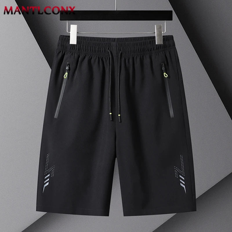 Short de Sport d'été pour hommes, vêtements de Sport Cool, Shorts de course, bas décontracté, Fitness, entraînement, Jogging, pantalons courts pour hommes, noir et gris