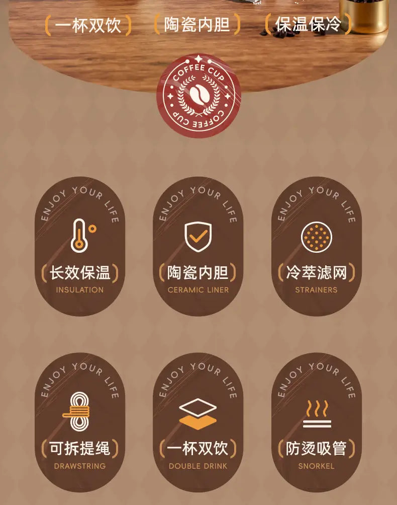 NRMEI-Tasse isotherme en céramique pour étudiants, tasse à thé au lait, tasse à eau de bureau, haute beauté, hommes et femmes