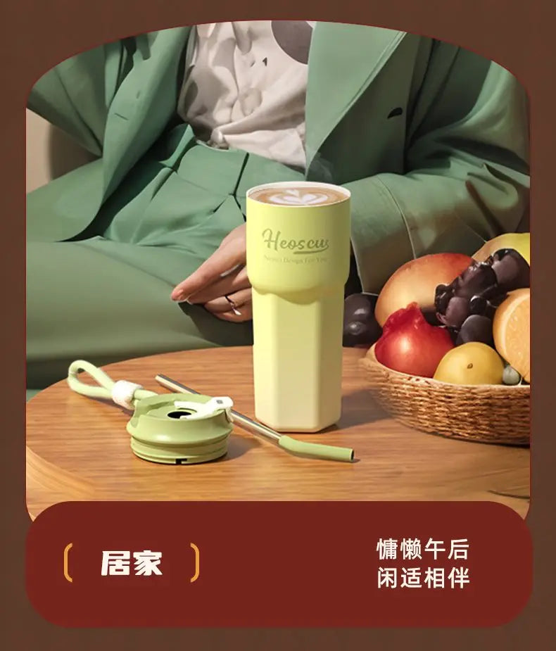 NRMEI-Tasse isotherme en céramique pour étudiants, tasse à thé au lait, tasse à eau de bureau, haute beauté, hommes et femmes