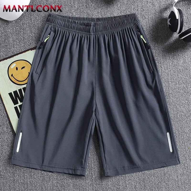 Short de Sport d'été pour hommes, vêtements de Sport Cool, Shorts de course, bas décontracté, Fitness, entraînement, Jogging, pantalons courts pour hommes, noir et gris