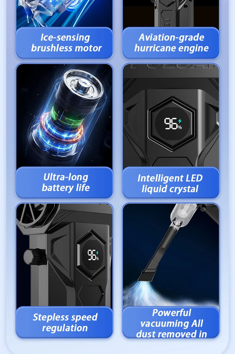 Xiaomi X11ProMAX Turbo Jet ventilateur 990000 tr/min puissant ventilateur d'air moteur sans brosse Turbo ventilateur vent Speed75 m/s 10000 mAh brise forte