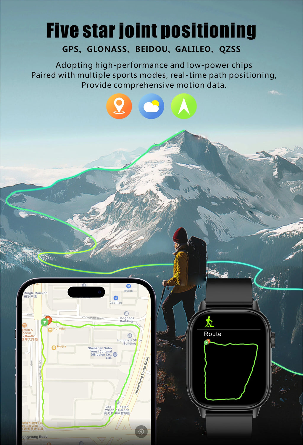 Nouvelle montre intelligente pour hommes et femmes HD AMOLED écran fréquence cardiaque Bluetooth appel GPS suivi IP67 étanche sport montre intelligente