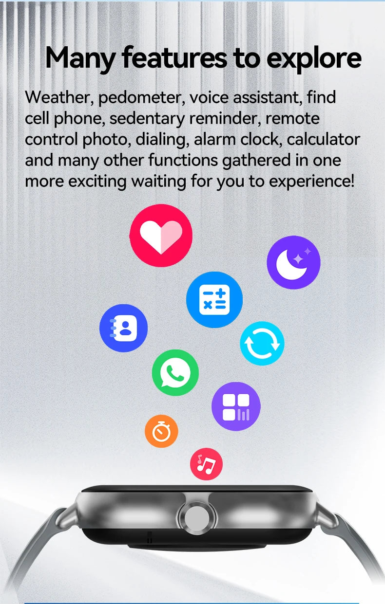LAXASFIT 2025 nouvelle montre intelligente Bluetooth parler plein écran tactile moniteur de fréquence cardiaque sport Fitness montre intelligente hommes femmes cadeau