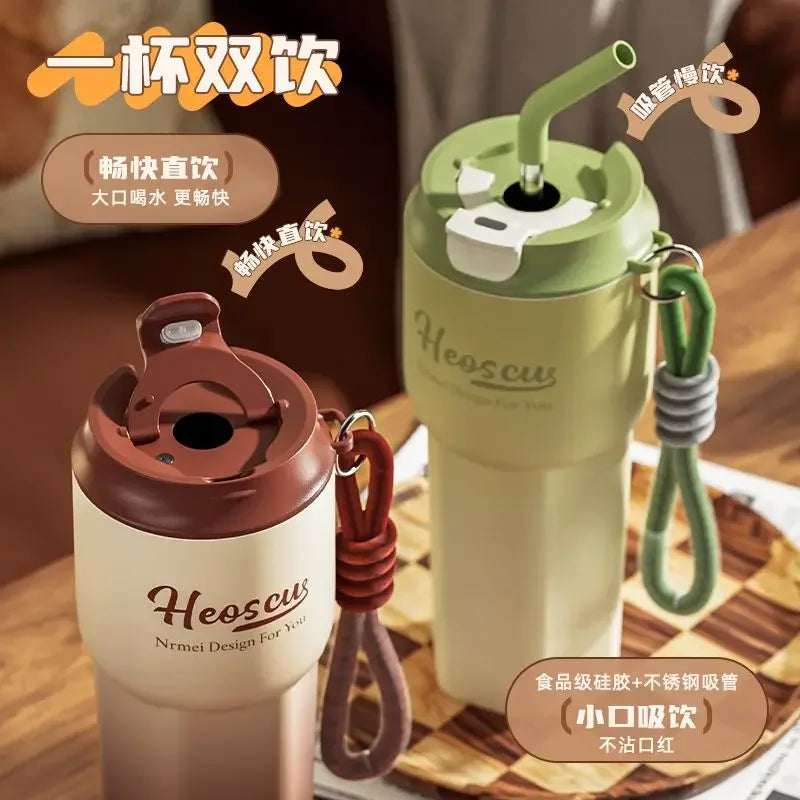 NRMEI-Tasse isotherme en céramique pour étudiants, tasse à thé au lait, tasse à eau de bureau, haute beauté, hommes et femmes