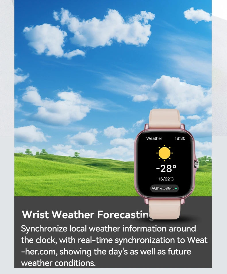 LAXASFIT 2025 nouvelle montre intelligente Bluetooth parler plein écran tactile moniteur de fréquence cardiaque sport Fitness montre intelligente hommes femmes cadeau