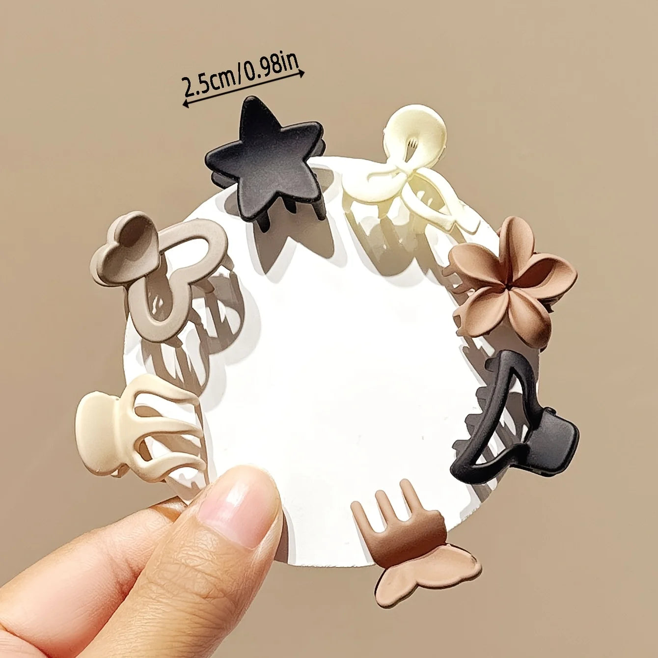 5/10/20/30 pièces de petits clips mixtes beiges, accessoires mignons pour filles, parfaits pour un usage quotidien, des Occasions spéciales ou des cadeaux de voyage