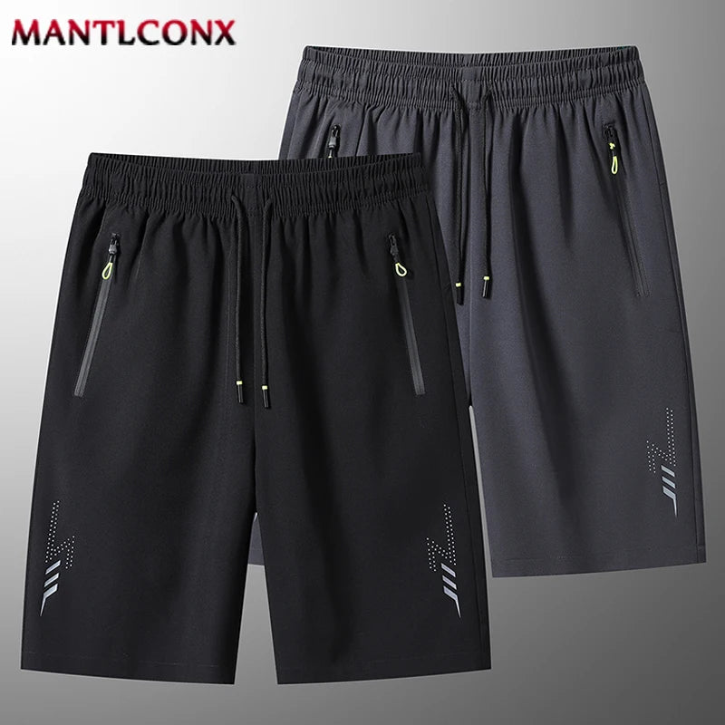 Short de Sport d'été pour hommes, vêtements de Sport Cool, Shorts de course, bas décontracté, Fitness, entraînement, Jogging, pantalons courts pour hommes, noir et gris
