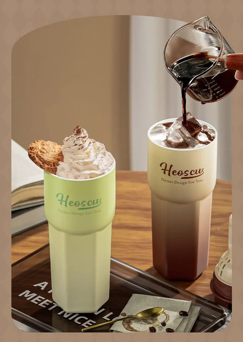 NRMEI-Tasse isotherme en céramique pour étudiants, tasse à thé au lait, tasse à eau de bureau, haute beauté, hommes et femmes