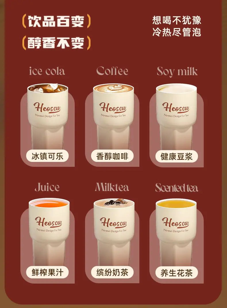 NRMEI-Tasse isotherme en céramique pour étudiants, tasse à thé au lait, tasse à eau de bureau, haute beauté, hommes et femmes