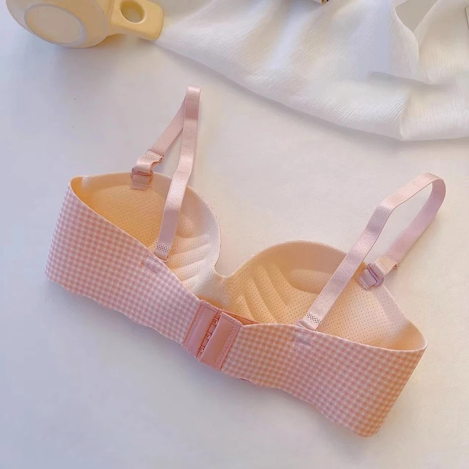 Soutien-gorge Push Up sans couture pour femmes, Style Preppy, sous-vêtements Sexy, confortable, respirant, débardeur, bretelles amovibles, été