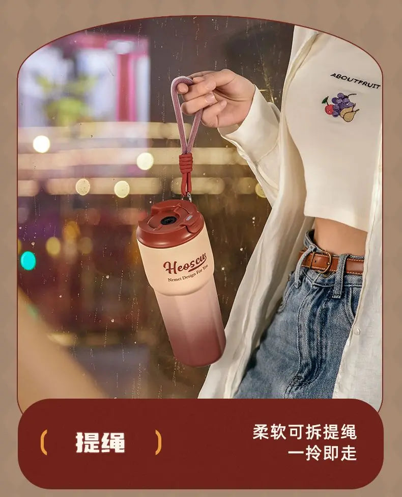 NRMEI-Tasse isotherme en céramique pour étudiants, tasse à thé au lait, tasse à eau de bureau, haute beauté, hommes et femmes