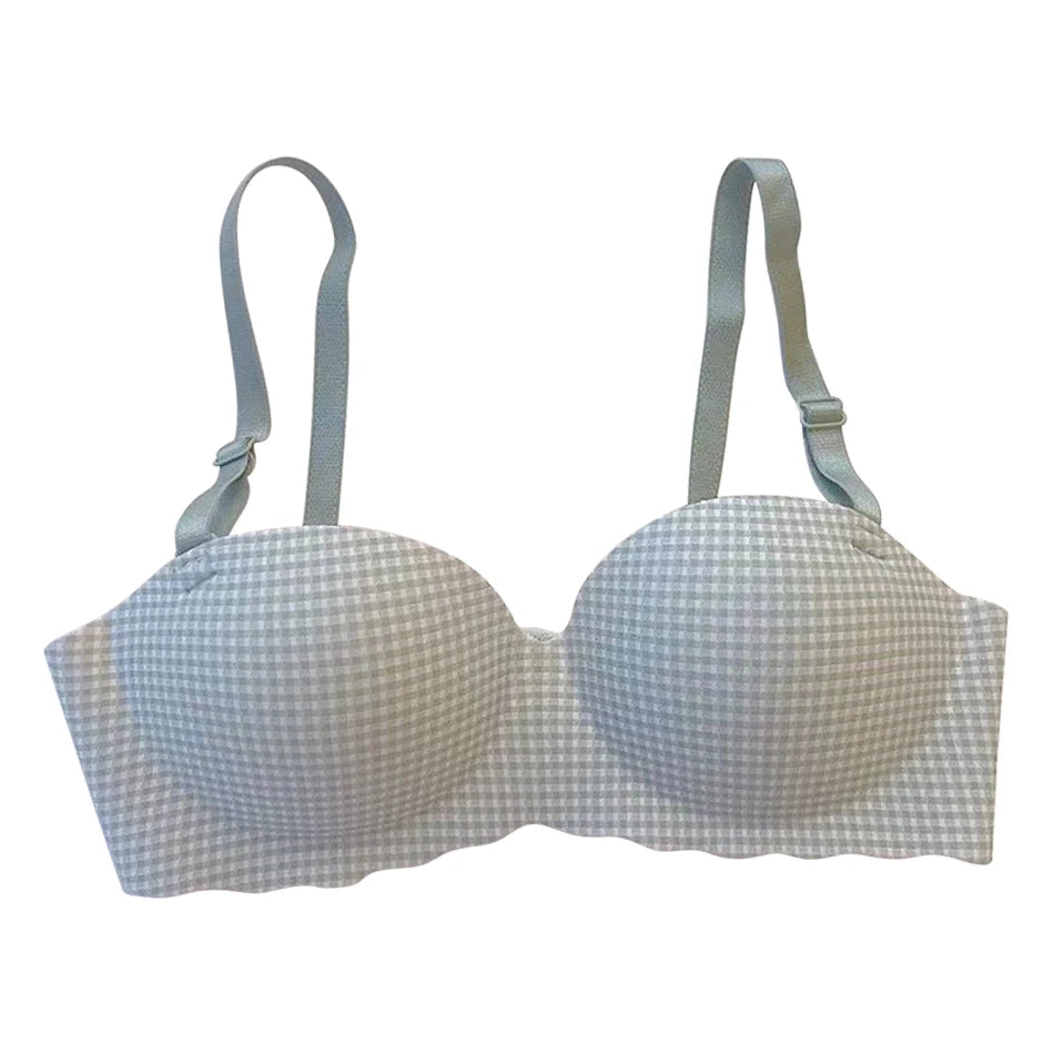 Soutien-gorge Push Up sans couture pour femmes, Style Preppy, sous-vêtements Sexy, confortable, respirant, débardeur, bretelles amovibles, été