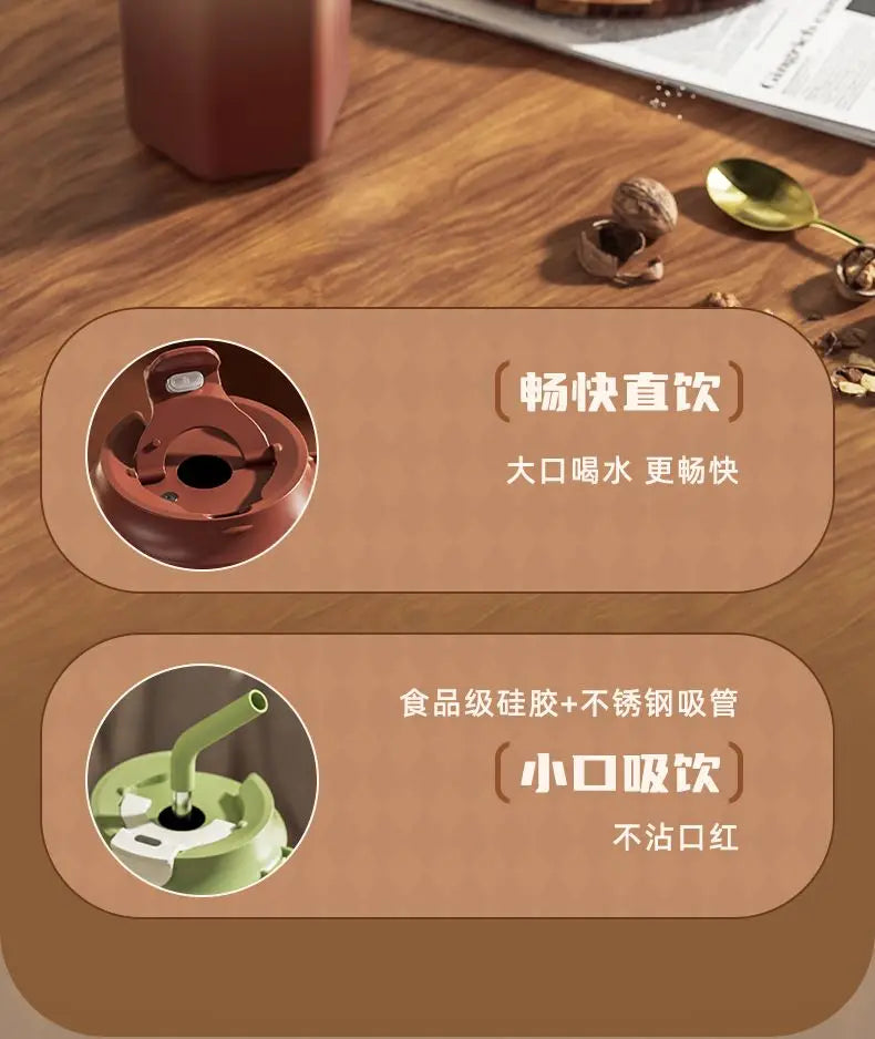 NRMEI-Tasse isotherme en céramique pour étudiants, tasse à thé au lait, tasse à eau de bureau, haute beauté, hommes et femmes