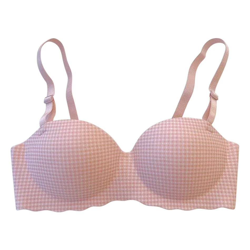 Soutien-gorge Push Up sans couture pour femmes, Style Preppy, sous-vêtements Sexy, confortable, respirant, débardeur, bretelles amovibles, été