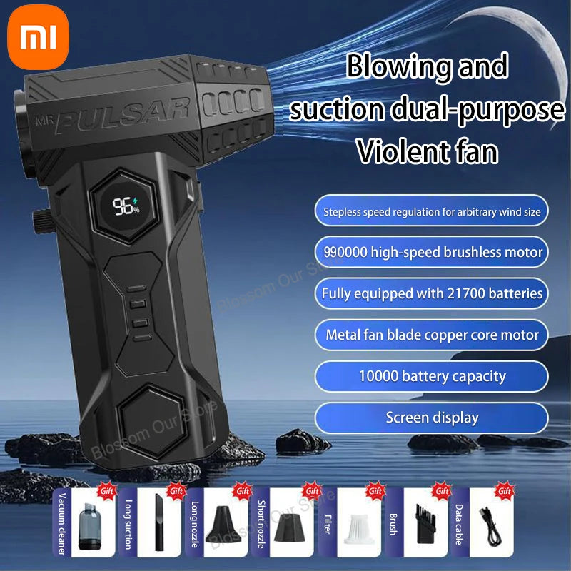 Xiaomi X11ProMAX Turbo Jet ventilateur 990000 tr/min puissant ventilateur d'air moteur sans brosse Turbo ventilateur vent Speed75 m/s 10000 mAh brise forte