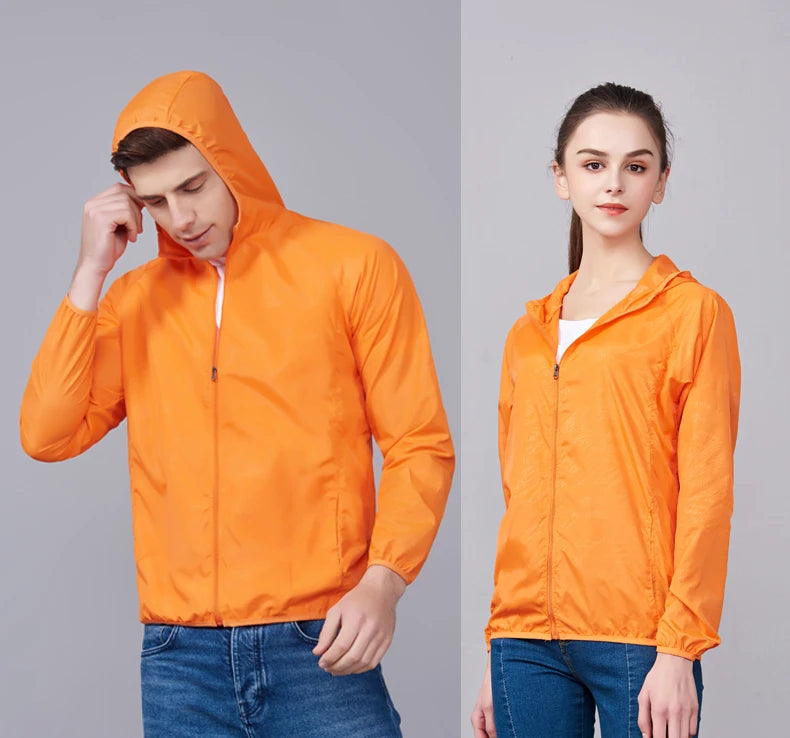 JNLN-Vestes de randonnée imperméables unisexes, coupe-vent de protection solaire, manteau de pluie extérieur, vêtements portables, camping et escalade, hommes et femmes
