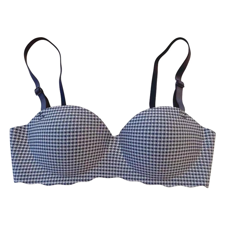 Soutien-gorge Push Up sans couture pour femmes, Style Preppy, sous-vêtements Sexy, confortable, respirant, débardeur, bretelles amovibles, été