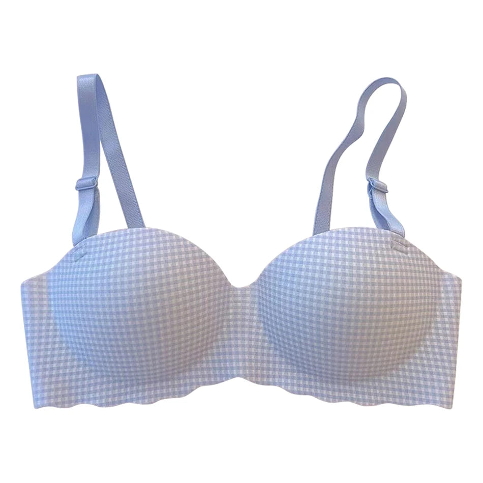 Soutien-gorge Push Up sans couture pour femmes, Style Preppy, sous-vêtements Sexy, confortable, respirant, débardeur, bretelles amovibles, été