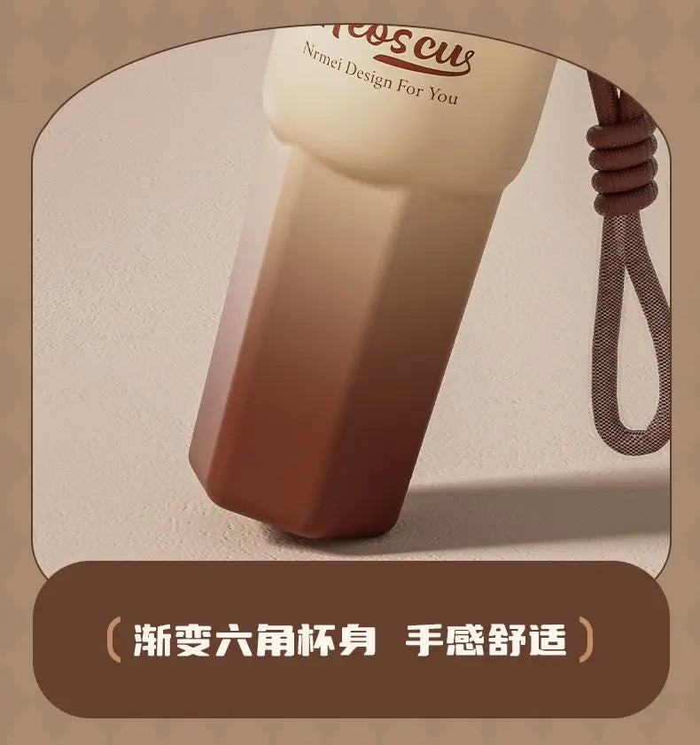 NRMEI-Tasse isotherme en céramique pour étudiants, tasse à thé au lait, tasse à eau de bureau, haute beauté, hommes et femmes