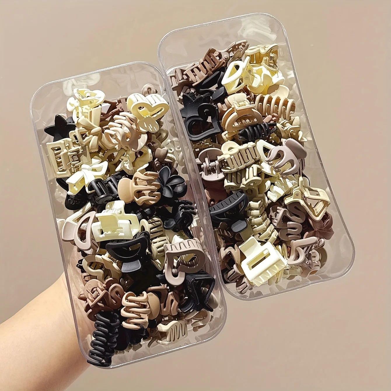 5/10/20/30 pièces de petits clips mixtes beiges, accessoires mignons pour filles, parfaits pour un usage quotidien, des Occasions spéciales ou des cadeaux de voyage