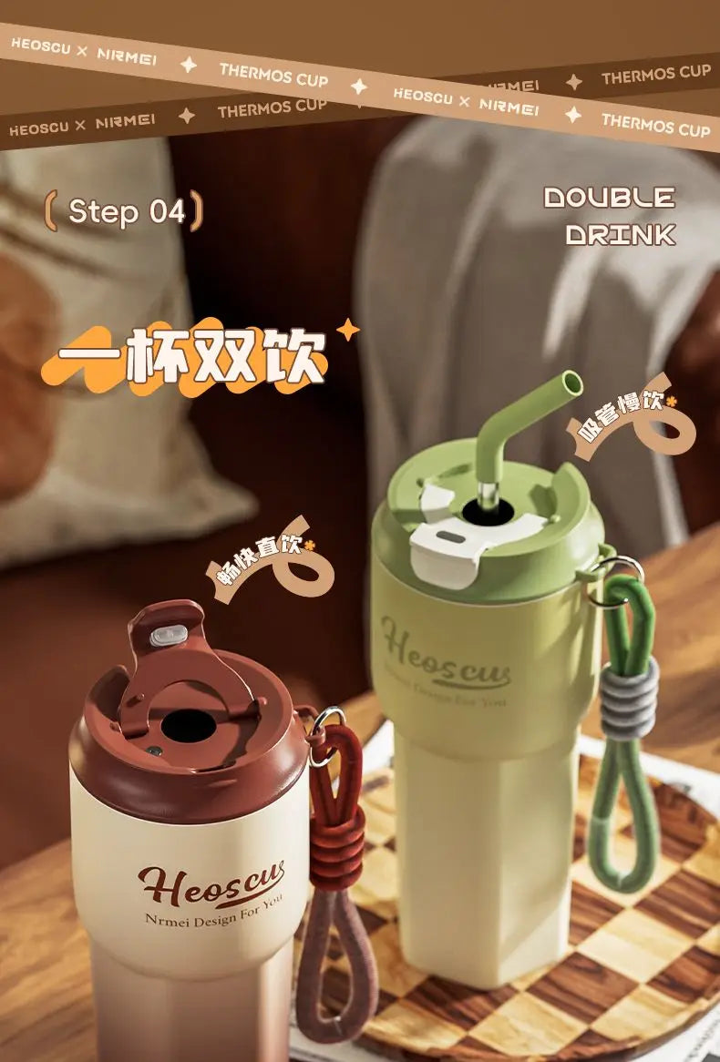 NRMEI-Tasse isotherme en céramique pour étudiants, tasse à thé au lait, tasse à eau de bureau, haute beauté, hommes et femmes