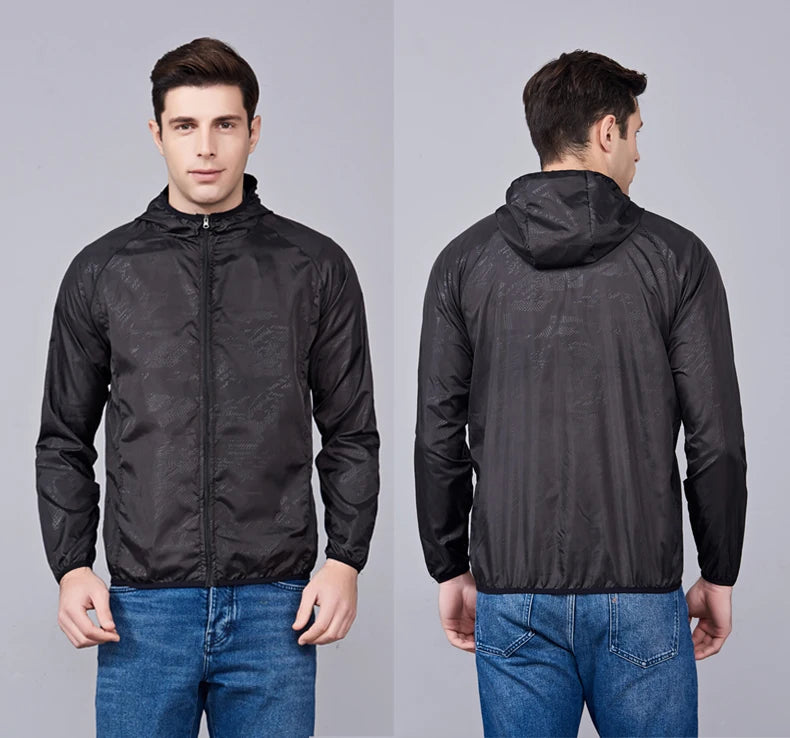 JNLN-Vestes de randonnée imperméables unisexes, coupe-vent de protection solaire, manteau de pluie extérieur, vêtements portables, camping et escalade, hommes et femmes