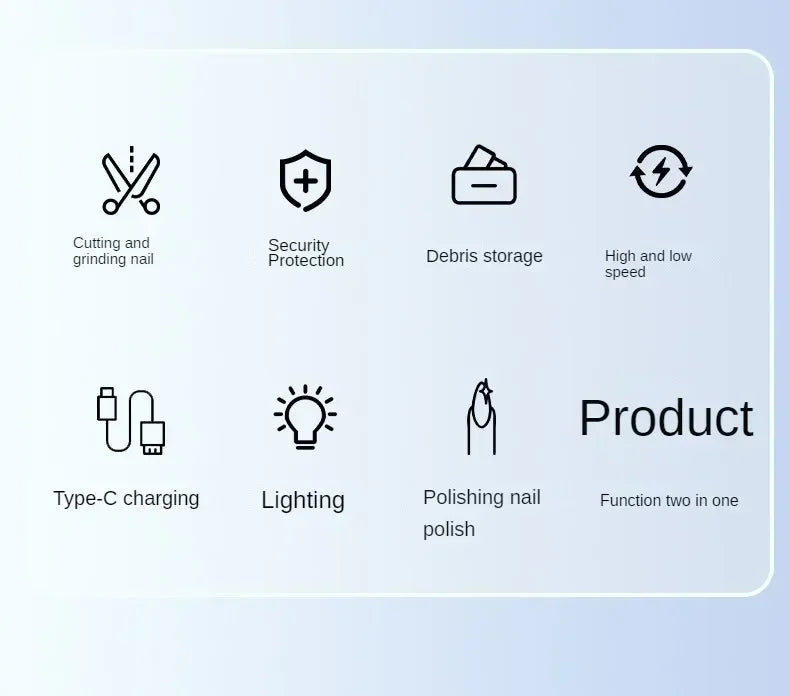 XIAOMI MIJIA 2in1 coupe-ongles électrique intelligent automatique poli armure garniture coupe-ongles adapté coupe-ongles pour les enfants