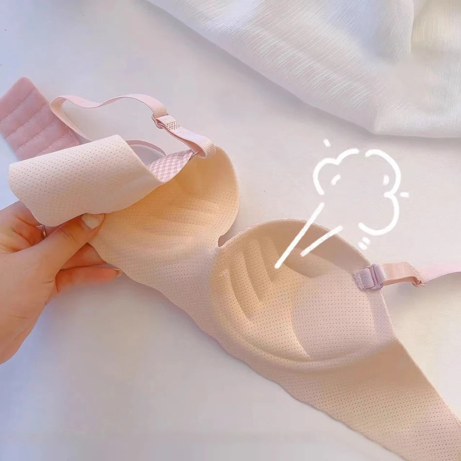 Soutien-gorge Push Up sans couture pour femmes, Style Preppy, sous-vêtements Sexy, confortable, respirant, débardeur, bretelles amovibles, été