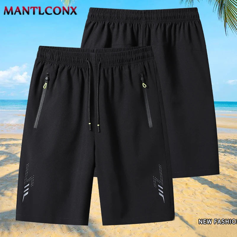 Short de Sport d'été pour hommes, vêtements de Sport Cool, Shorts de course, bas décontracté, Fitness, entraînement, Jogging, pantalons courts pour hommes, noir et gris