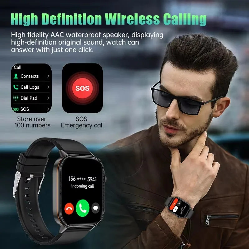 Nouvelle montre intelligente pour hommes et femmes HD AMOLED écran fréquence cardiaque Bluetooth appel GPS suivi IP67 étanche sport montre intelligente