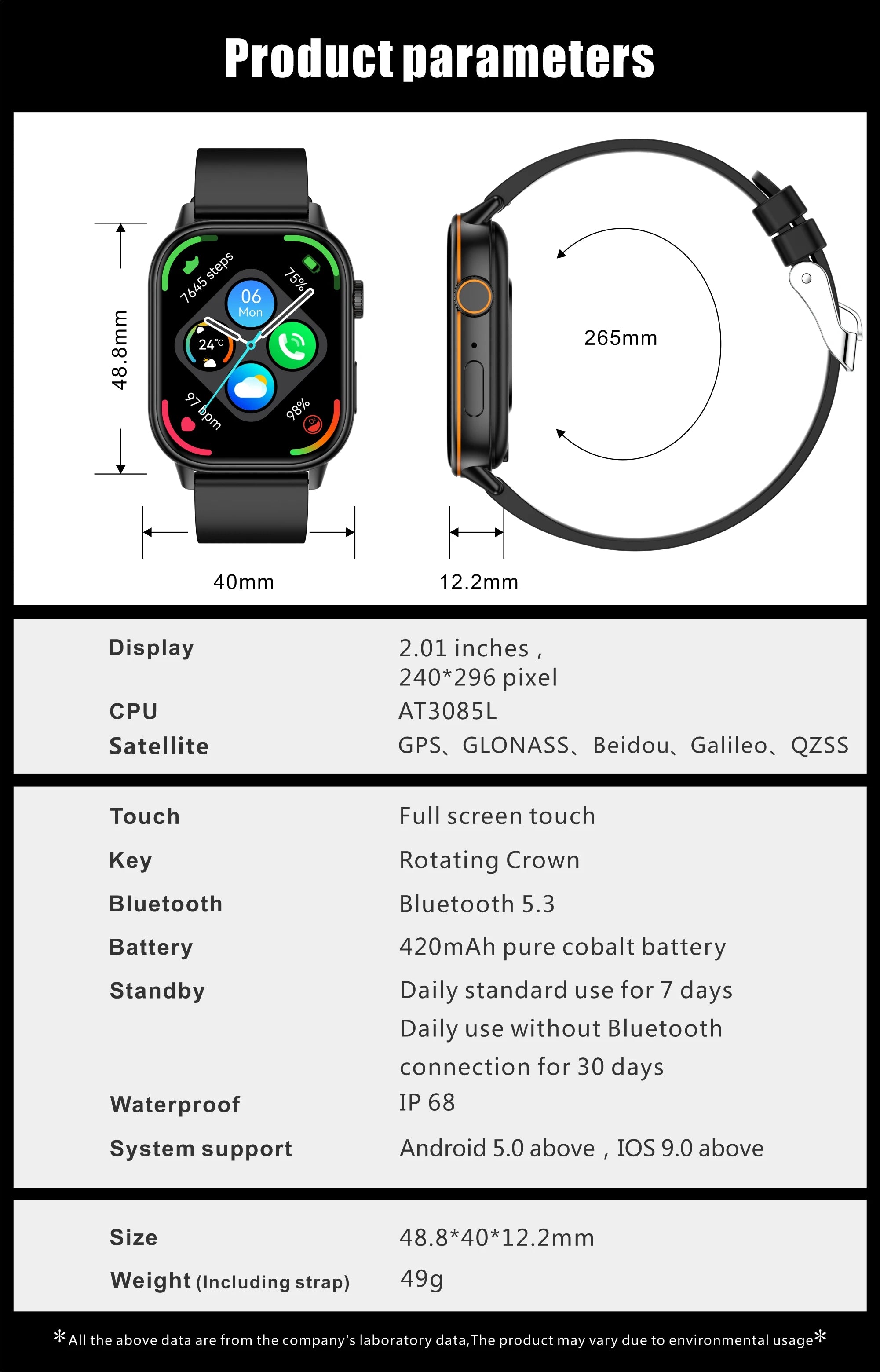 Nouvelle montre intelligente pour hommes et femmes HD AMOLED écran fréquence cardiaque Bluetooth appel GPS suivi IP67 étanche sport montre intelligente
