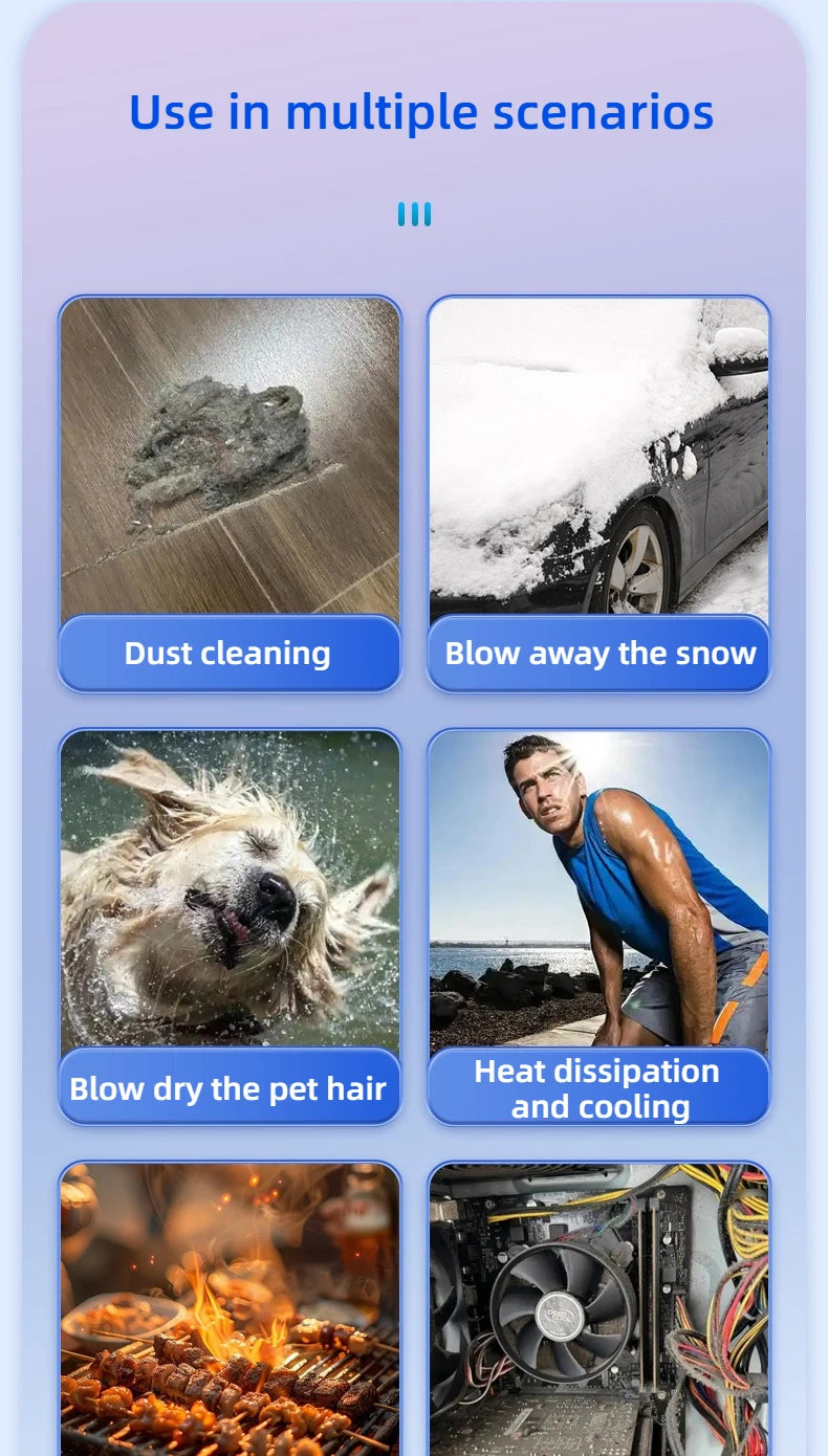 Xiaomi X11ProMAX Turbo Jet ventilateur 990000 tr/min puissant ventilateur d'air moteur sans brosse Turbo ventilateur vent Speed75 m/s 10000 mAh brise forte