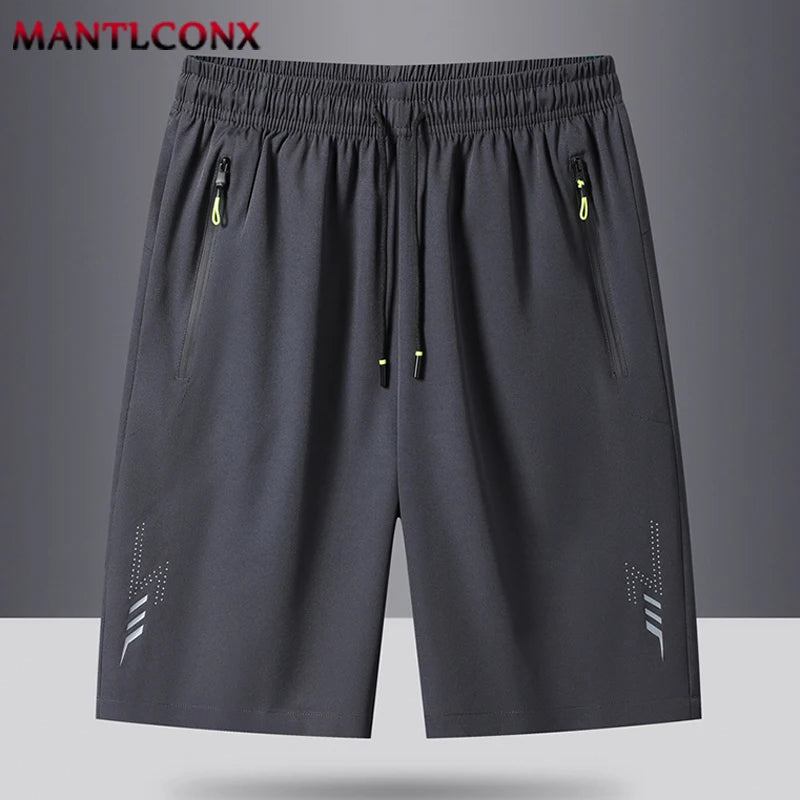Short de Sport d'été pour hommes, vêtements de Sport Cool, Shorts de course, bas décontracté, Fitness, entraînement, Jogging, pantalons courts pour hommes, noir et gris