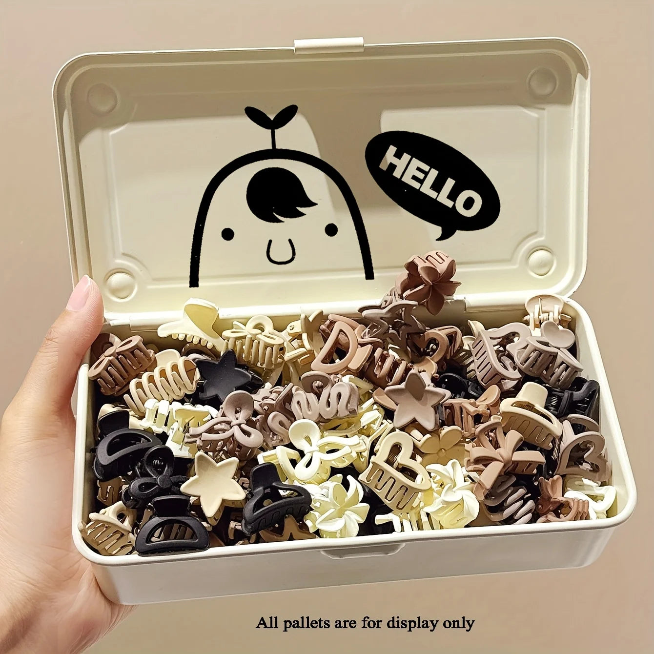 5/10/20/30 pièces de petits clips mixtes beiges, accessoires mignons pour filles, parfaits pour un usage quotidien, des Occasions spéciales ou des cadeaux de voyage