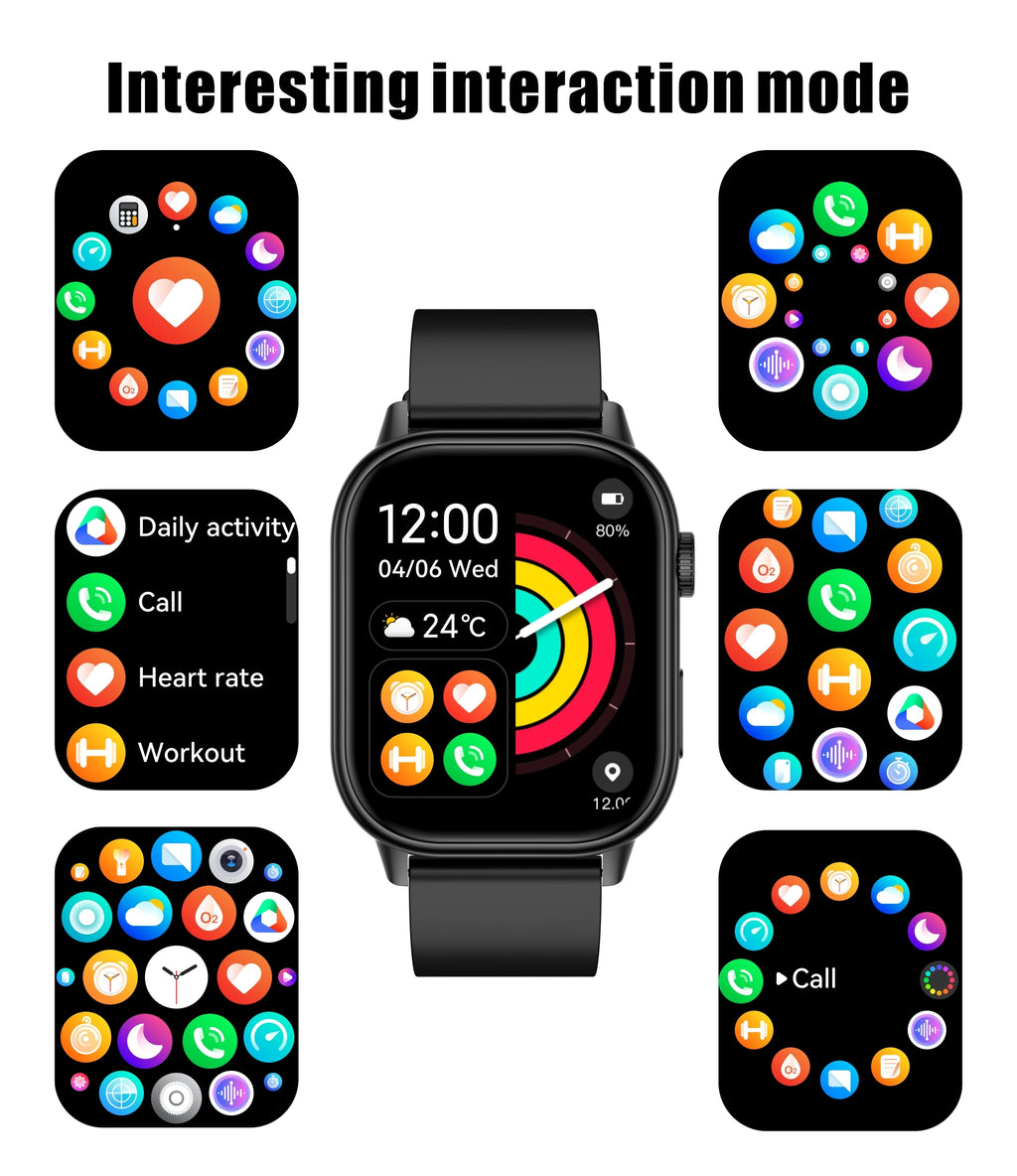 Nouvelle montre intelligente pour hommes et femmes HD AMOLED écran fréquence cardiaque Bluetooth appel GPS suivi IP67 étanche sport montre intelligente