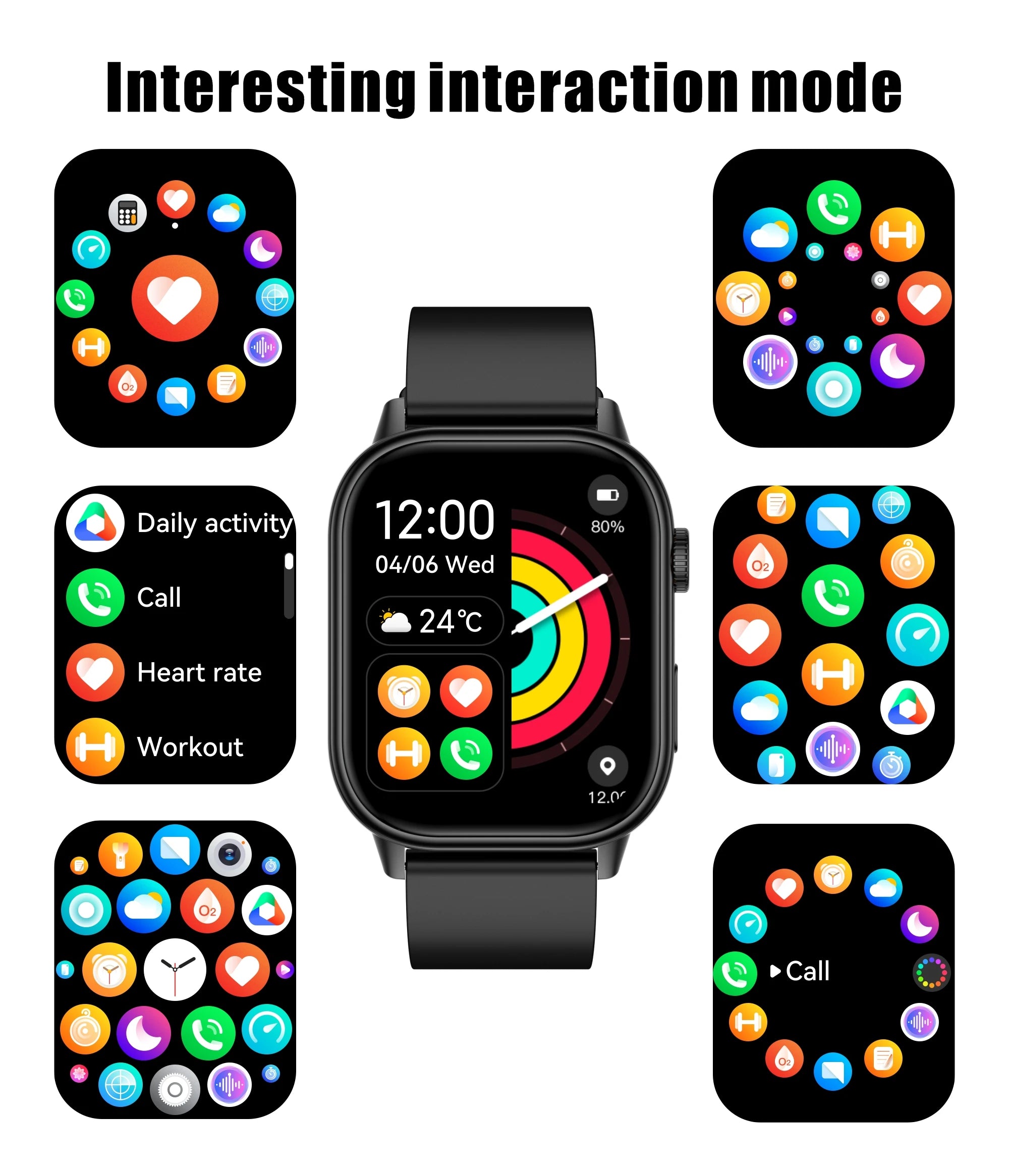 Nouvelle montre intelligente pour hommes et femmes HD AMOLED écran fréquence cardiaque Bluetooth appel GPS suivi IP67 étanche sport montre intelligente