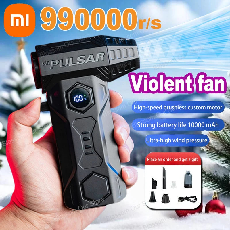 Xiaomi X11ProMAX Turbo Jet ventilateur 990000 tr/min puissant ventilateur d'air moteur sans brosse Turbo ventilateur vent Speed75 m/s 10000 mAh brise forte